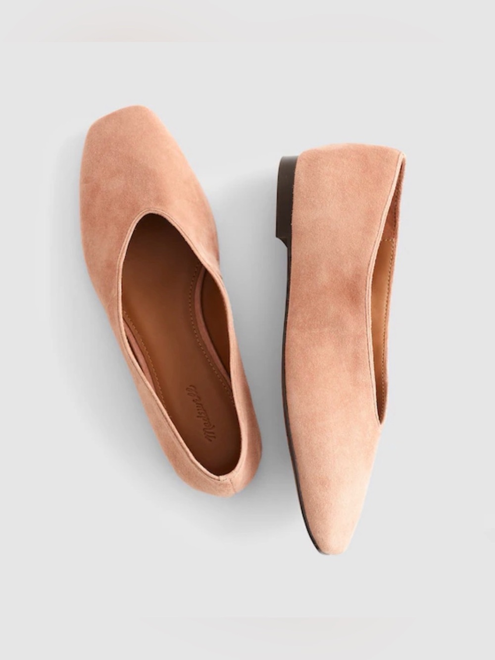 Madewell Women's The Mylie Ballet Flat Suede in Blush.7.5.New without the tags.